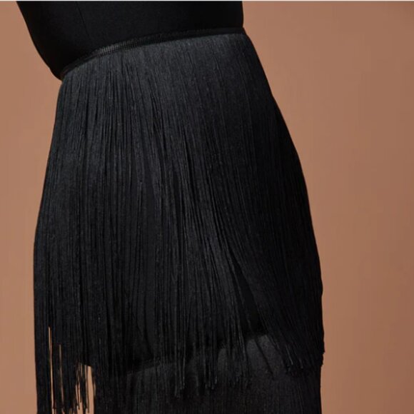 Faye Bandage Fringe Maxi Dress, Black, Medium, NWOT - Picture 5 of 6